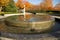 Fountain Monument at Canada`s Governor General Estate in Autumn