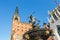 Fountain of the Neptune at sunny day, Gdansk, Poland