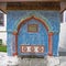 A fountain next to a colorful mosque in Travnik