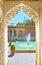 The fountain in old mansion of Shiraz, Iran