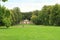 Fountain and Orangery in chateau park on Castle Sychrov