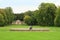 Fountain and Orangery in chateau park on Castle Sychrov