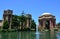 Fountain before the palace of fine arts in San Francisco