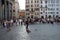 Fountain of the Pantheon in the Piazza della Rotonda in front of the Roman Pantheon, Rome