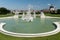 Fountain in park of Belvedere Palace