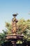 Fountain in a park with dove drinking water. Sibenik town, Dalmatia, Croatia