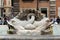 The fountain in the piazza Colonna. Rome,