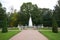 Fountain pyramid in Peterhof. Saint Petersburg.