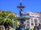 Fountain Rossio Square Lisbon Portugal