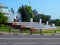 Fountain of Sadko on a bright summer day in Sumy