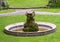 Fountain with sculpture in the Garden of the Atellani House, Museo Vigna di Leonardo, Milan.