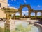 Fountain of the Seven Spouts, Pitigliano historical center, Tuscany, Italy