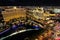 Fountain show at Bellagio hotel and casino at night, Las Vegas,