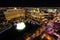 Fountain show at Bellagio hotel and casino at night, Las Vegas,