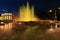 Fountain and Soviet War Memorial on Schwarzenbergplatz square Vienna