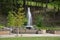 Fountain in Spring in Park in the Resort Bad Elster, Saxony