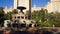 Fountain in the square in front of the main building of Moscow state University.