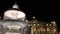 Fountain of St. Peter`s Square at night in Vatican City