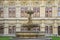 A Fountain with Statues in front of the Opera in Vienna