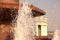 Fountain stream on the Volgograd embankment