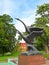 Fountain `Swans` 1959 in park of Turku Art Museum