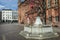 Fountain in Torun city, Poland