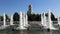 Fountain in the Victory Park on Poklonnaya Hill, Moscow, Russia. The memorial complex constructed in memory of those who died