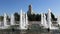 Fountain in the Victory Park on Poklonnaya Hill, Moscow, Russia. The memorial complex constructed in memory of those who died