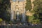 Fountain at Villa D `este in Tivoli on a Sunny summer day