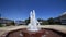 Fountain water summer blue sky flow square