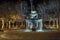 The fountain in waterfront park in St Marys, Georgia at night