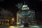 The fountain in waterfront park in St Marys, Georgia at night