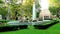 Fountain in Zrinjevac park in Zagreb on a sunny day