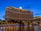 Fountains of Bellagio Resort and Casino at dusk