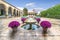 Fountains in garden in Cordoba, Andalusia, Spain