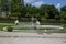 Fountains on the grounds of the Belvedere Garden in Vienna