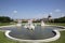 Fountains on the grounds of the Belvedere Garden in Vienna