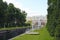 Fountains and a large cascade in Peterhof