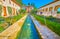 The fountains in Patio of Irrigation Ditch, Generalife, Alhambra, Granada, Spain