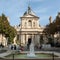 Fountains at Place de la Sorbonne. Paris,