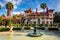 Fountains and Ponce de Leon Hall in St. Augustine, Florida.