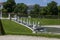 Fountains in the Upper Belvedere Garden in Vienna