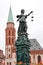 Fountine with Lady Justice statue in Frankfurt