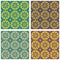 Four abstract patterns seamless