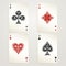 Four aces playing cards