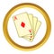 Four aces playing cards icon