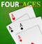 Four aces poker cards winner hand