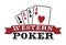 Four aces on white. Poker icon