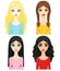 Four animation girls