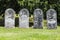 Four Antique Gravestones